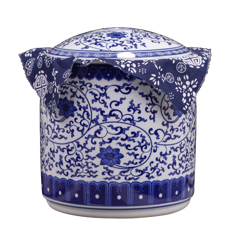 Anti-insect and moisture-proof for blue and white storage food cans Jahrriesnge porcelain of storage pot cna0043