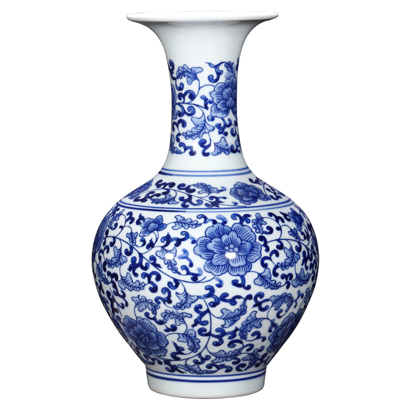 Blue and White Porcelain Vase Living Room Decoration Jahrriesnge porcelain of white and blue vase cna0082