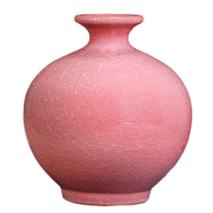 Pink ice cracked pomegranate shape ceramic small vase Jahrriesnge porcelain of vase cna0113