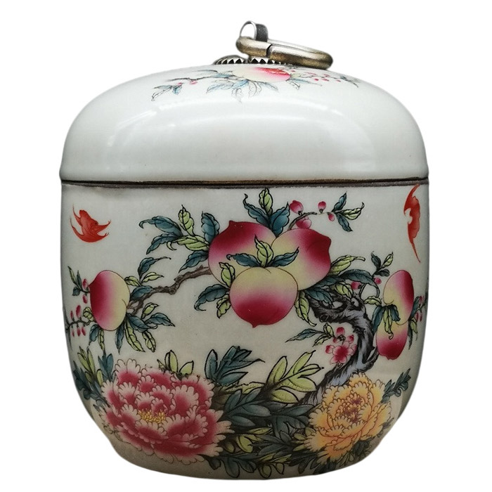 Chinese tongzhi reign qing dynasty famille rose ceramic pots with lid Jahrriesnge porcelain of cna0126