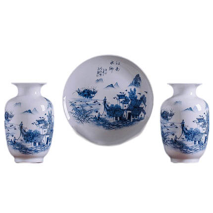 Three-piece ceramic small vase ornaments Jahrriesnge porcelain of vase set 3 pieces cna0190