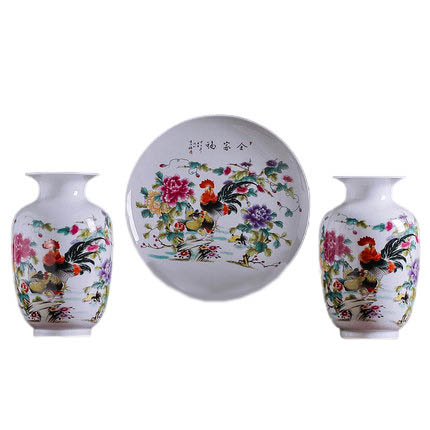 Three-piece ceramic small vase decoration crafts Jahrriesnge porcelain of vase set 3 pieces cna0209