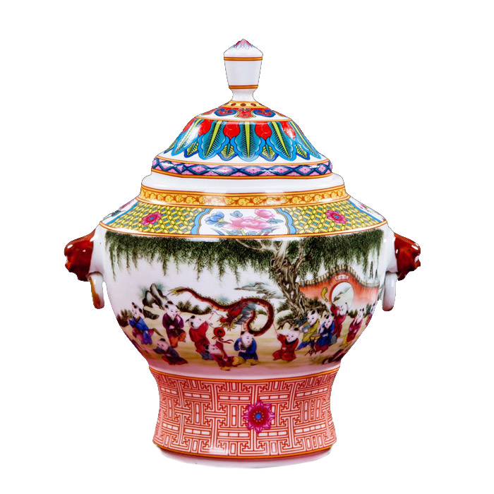 Chinese enamel storage candy pottery jar pot and home decorations Jahrriesnge porcelain of porcelain vase cna0233