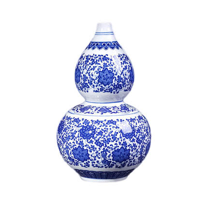 Blue and white porcelain gourd shape vase modern home living room Jahrriesnge porcelain of white and blue vase cna0244