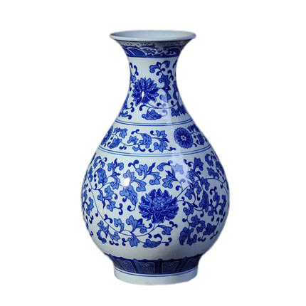 Ceramic Blue and White Porcelain tangled lotus pot shape Vase Jahrriesnge porcelain of white and blue vase cna0262
