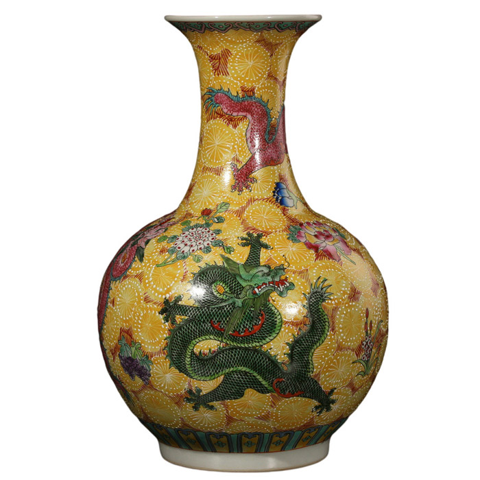 Jahrriesnge porcelain of color glaze vase cna0364 