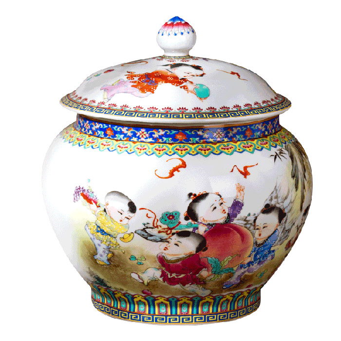 Jingdezhen vintage pastel ceramic tea storage jars and ornaments home Jahrriesnge porcelain of jar cna0413