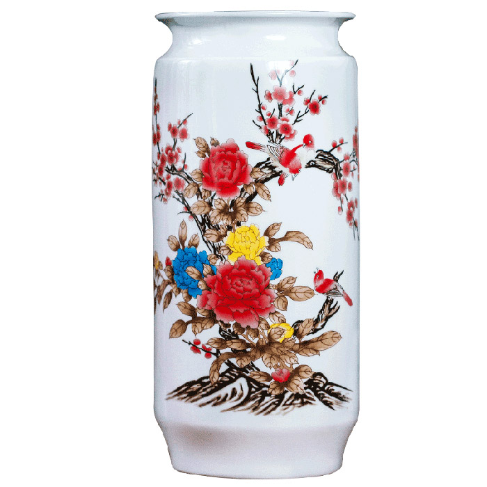 Large Jingdezhen colourful ceramic vases ornaments for living room Jahrriesnge porcelain of flowers vase cna0512