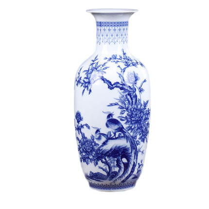 Jingdezhen in-glaze ceramic vase with flowers and birds pattern Jahrriesnge porcelain of glaze vase cna0598