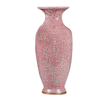 Red Jun porcelain cracked glaze ice cracked ceramic vase decoration Jahrriesnge porcelain of Jun porcelain crack glaze ice cube vase cna0615