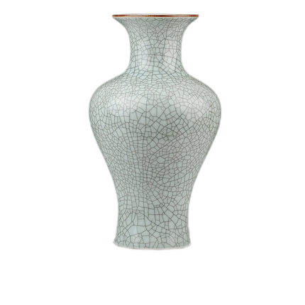 Fishtail shape mint cracked glaze ceramic vase Jahrriesnge porcelain of kiln crack glaze vase cna0654