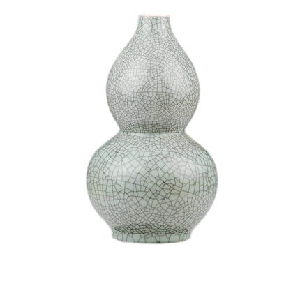 Gourd shape mint cracked glaze ceramic vase Jahrriesnge porcelain of kiln crack glaze vase cna0657