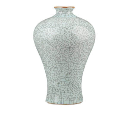 Mermaid shape mint cracked glaze ceramic vase Jahrriesnge porcelain of kiln crack glaze vase cna0658