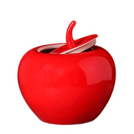 Pure red apple ceramic jar home decoration Jahrriesnge porcelain of red apple crafts cna0729