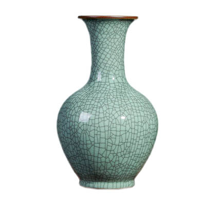 Green cracked glaze ornamental ceramic vase Jahrriesnge porcelain of crack glaze vase cna0737