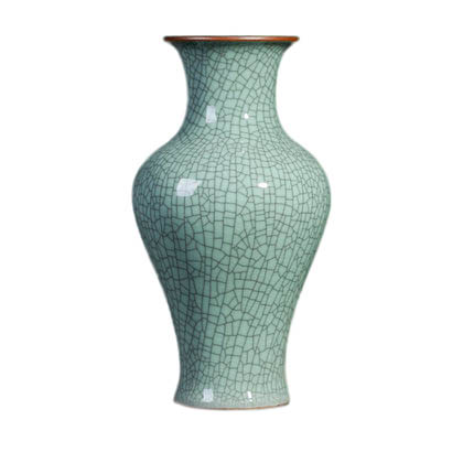 Fishtail shape green cracked glaze ceramic vase Jahrriesnge porcelain of crack glaze vase cna0739