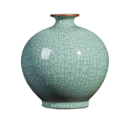 Pomegranate shape green cracked glaze ceramic vase Jahrriesnge porcelain of crack glaze vase cna0742