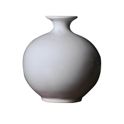 Simple home decoration pomegranate shape pure white ceramic vase Jahrriesnge porcelain of pure white vase cna0759