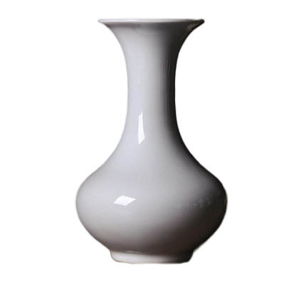 Home decoration Lantern shape pure white ornamental vase Jahrriesnge porcelain of pure white vase cna0761