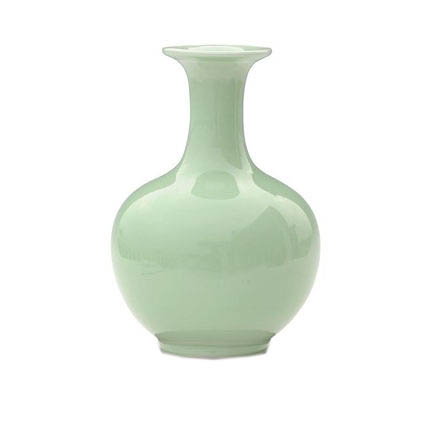 Jingdezhen mint ornamental vase Jahrriesnge porcelain of pure color vase cna0775