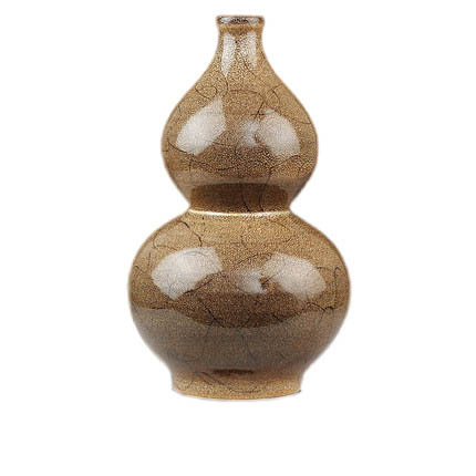 Classical home gourd shaped amber ceramic vase Jahrriesnge porcelain of fish tail vase cna0793