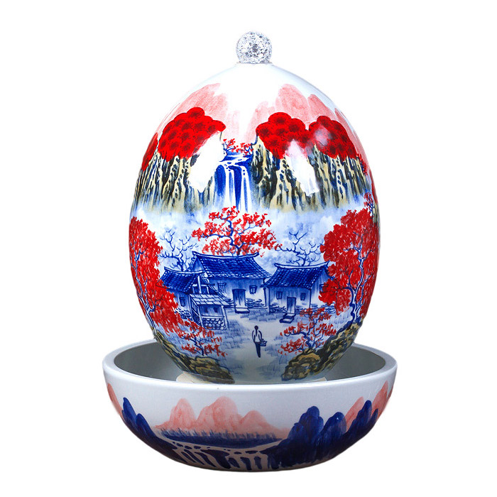 Hand-painted pastel ceramic water fountain humidifier living room Jahrriesnge porcelain of vase cna0796