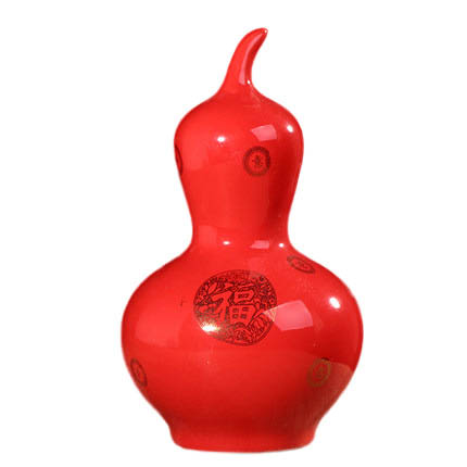Lucky red gourd porcelain vases made in china Jahrriesnge porcelain of red gourd vase cna0853