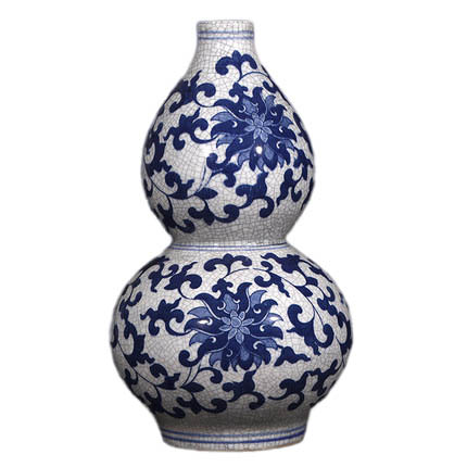 Gourd shape blue and white chinese large vases for flowers Jahrriesnge porcelain of white and blue vase cna0872