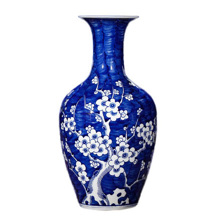 Plum pattern baseball shape blue and white china ceramic vase Jahrriesnge porcelain of plum blossom vase cna0932
