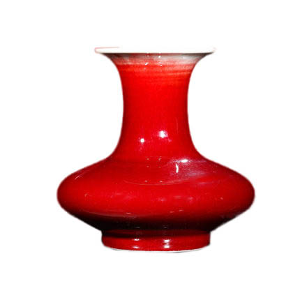 Chinese Jingdezhen red glaze ceramic flower vase home decoration Jahrriesnge porcelain of crack glaze red vase cna0948