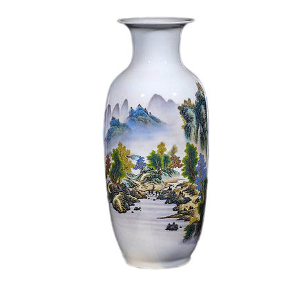 Small winter melon shape mountains and trees chinese ceramic vase Jahrriesnge porcelain of vase cna0969