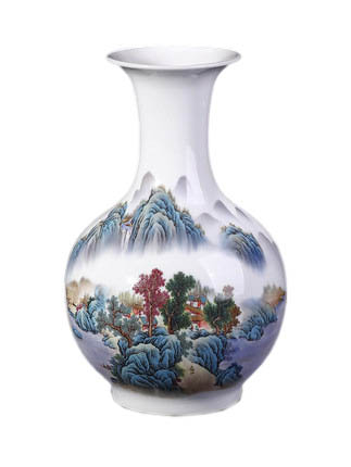 Landscape painting ceramic vase and ornament for flowers Jahrriesnge porcelain of vase cna1012