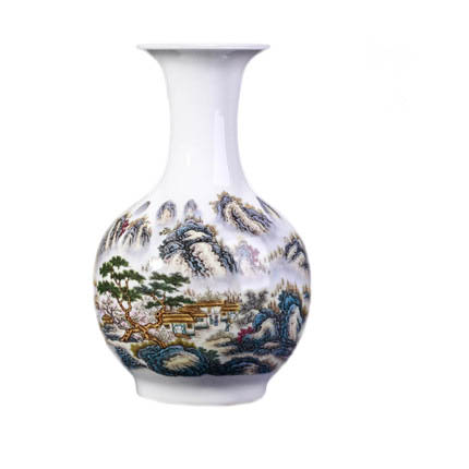 Spring scenery ceramic vase and ornament for flowers Jahrriesnge porcelain of vase cna1013