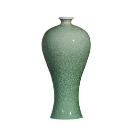 Jingdezhen antique green mermaid shape cracked glaze ceramic vase Jahrriesnge porcelain of crack glaze vase cna1028