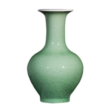 Antique green cracked glaze ceramic vase and ornament for bedroom Jahrriesnge porcelain of crack glaze vase cna1030