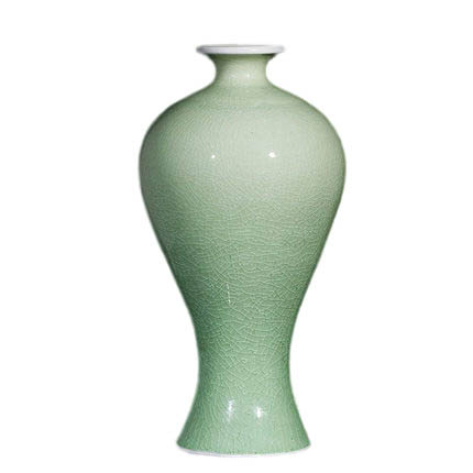 Antique big mermaid shape green cracked glaze ceramic jars for bedroom Jahrriesnge porcelain of crack glaze vase cna1033