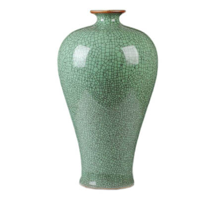 Living room large green mermaid ceramic floor mosaic flower vases Jahrriesnge porcelain of crack glaze big vase cna1098