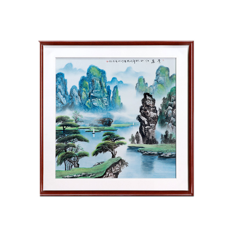 Hand-painted landscape porcelain plate painting home decoration Jahrriesnge porcelain painting of cna1612