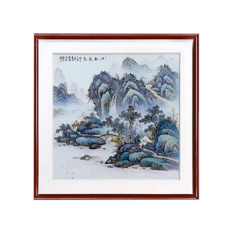 European blue and white hanging ceramic plate painting home decoration Jahrriesnge porcelain painting of cna1627