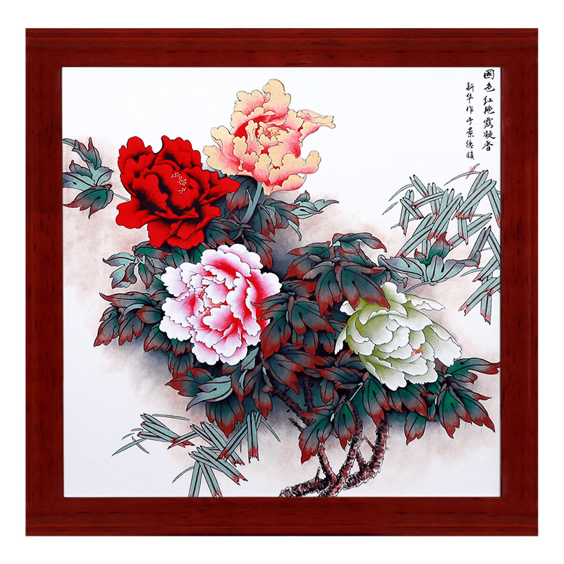 Jingdezhen flowers porcelain plate painting dining room restaurant Jahrriesnge porcelain painting of cna1659