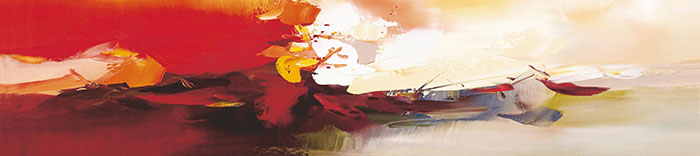 Jahrriesnge Architecture of hotel bedside long decorative painting lpf04317