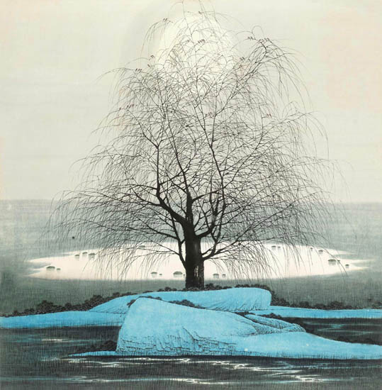 JAHRRIESNGE Landscape of trees lpf08898 