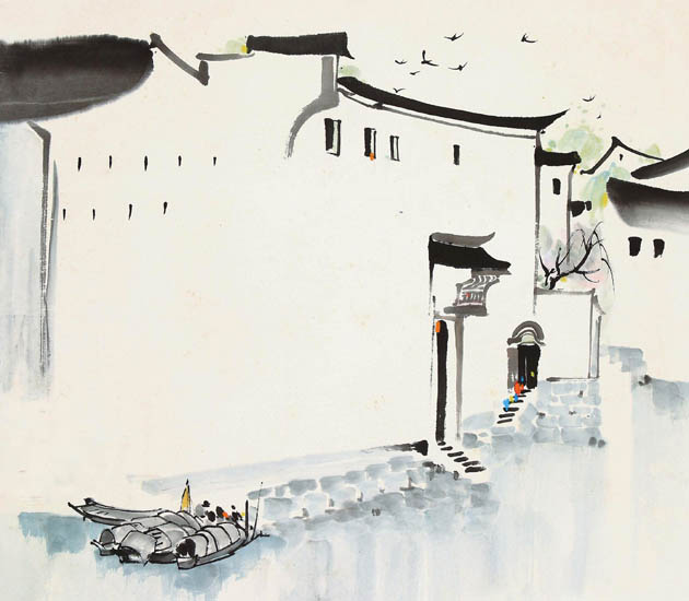 JAHRRIESNGE Landscape of houses lpf09246 