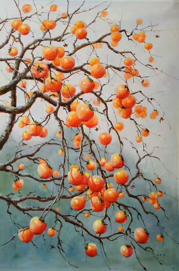 Jahrriesnge Still Life of persimmon-lpg1266 