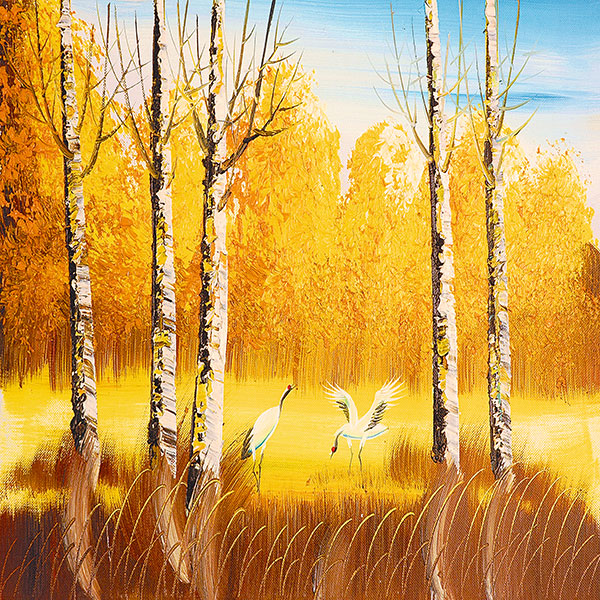 JAHRRIESNGE Landscape of crane lpg2463 